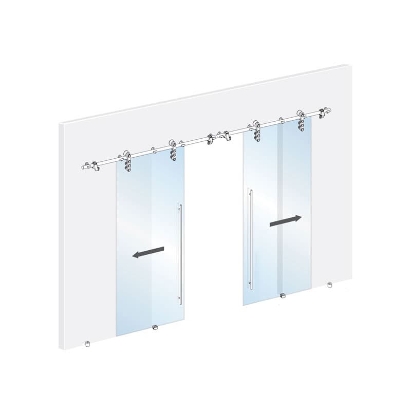 High-quality glass sliding doors with sleek handles and secure hardware. Perfect for modern interiors and commercial spaces.