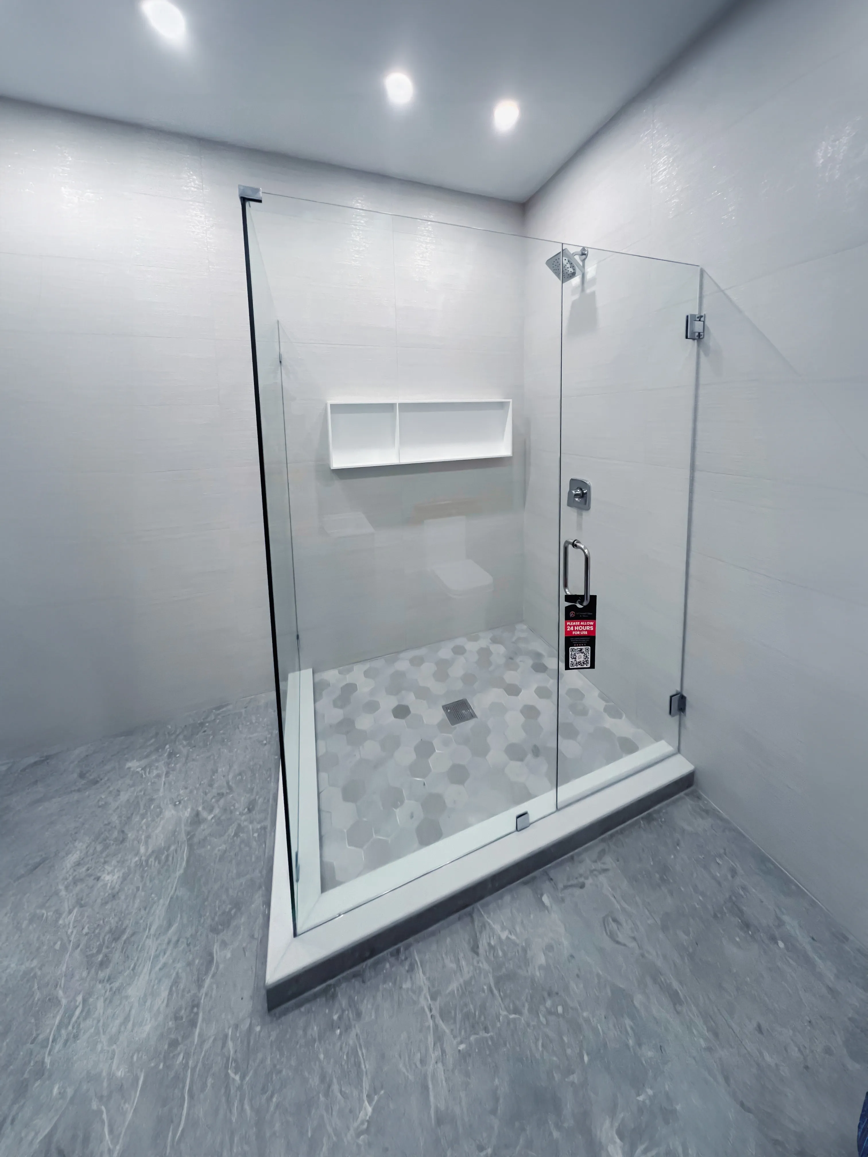 Shower Door 3/8” Clear Monolithic Tempered Glass