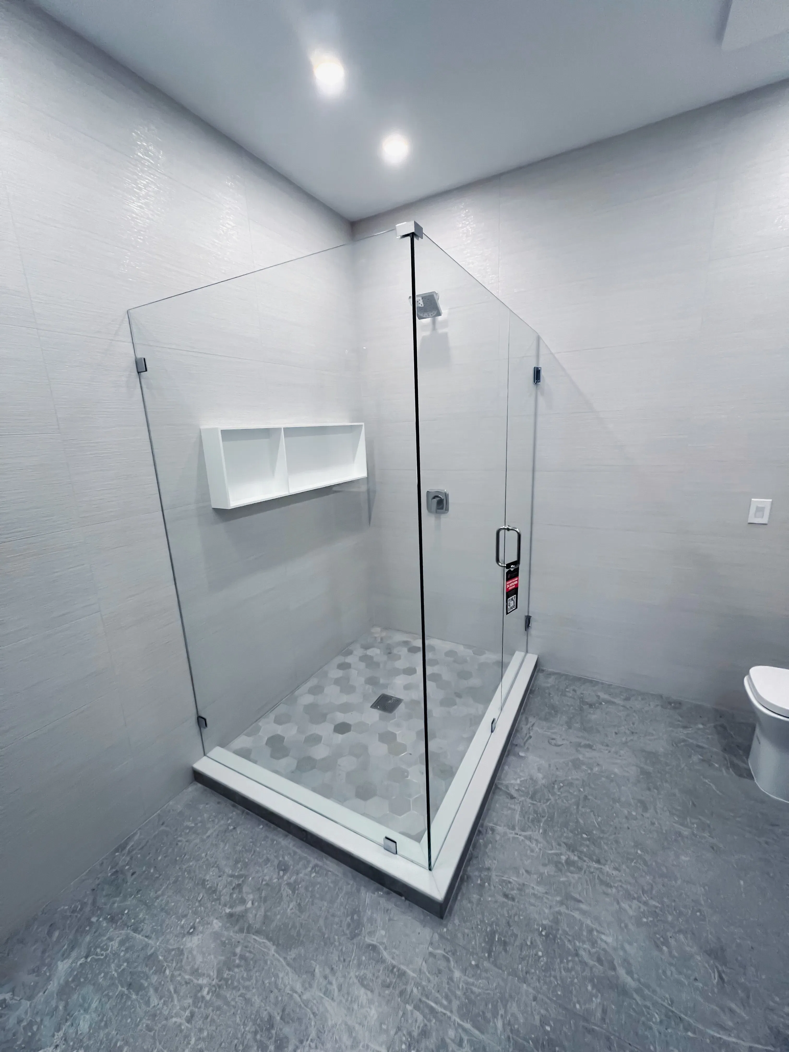 Shower Door 3/8” Clear Monolithic Tempered Glass