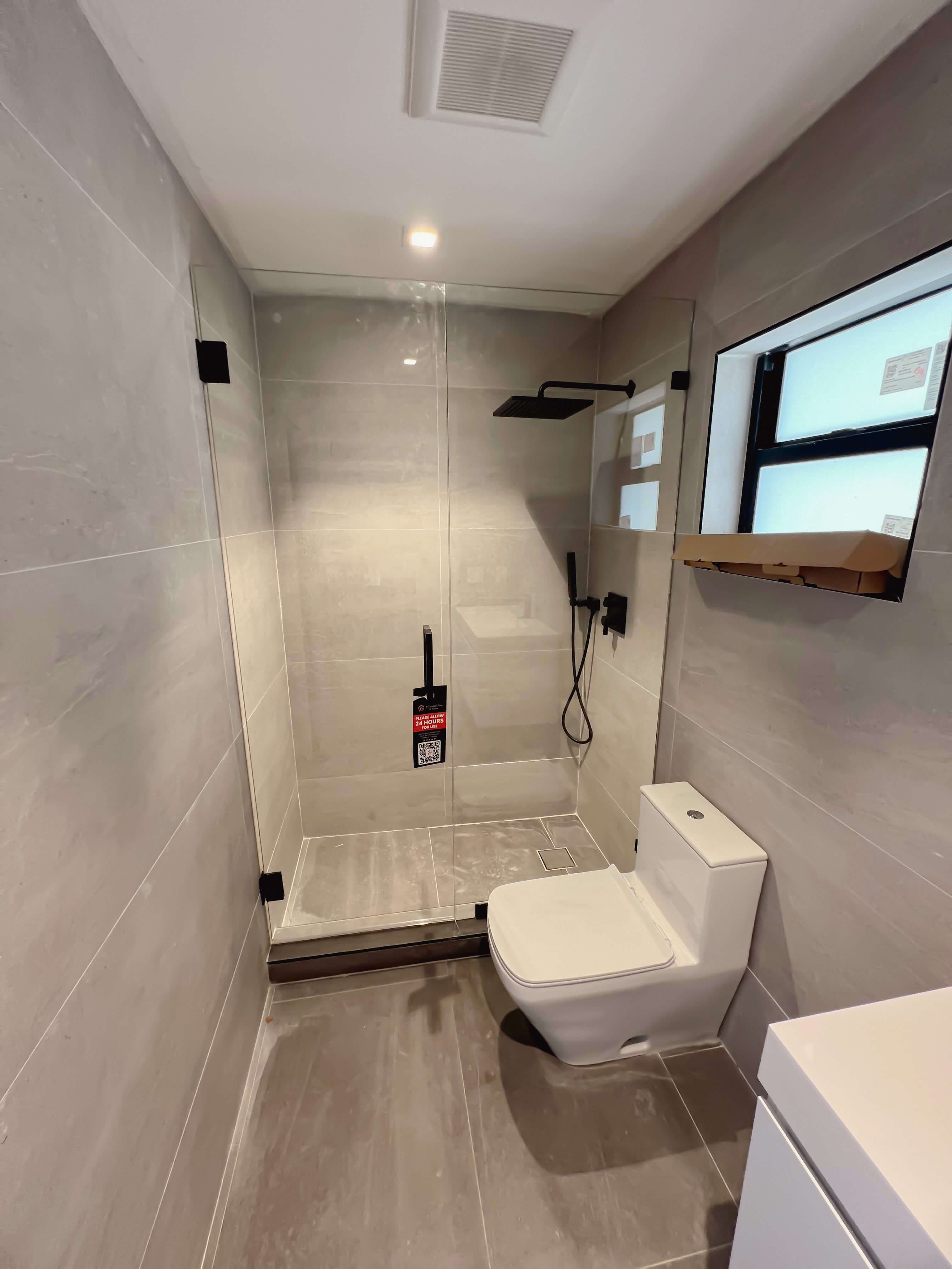 Door and Panel Shower 3/8” Clear Monolithic Tempered Glass
