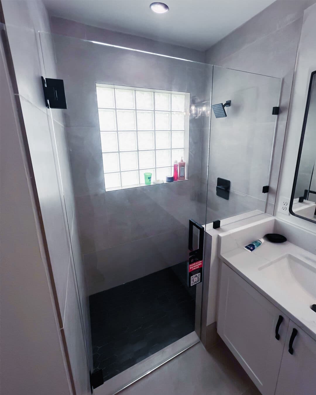 Shower Door 3/8” Clear Monolithic Tempered Glass