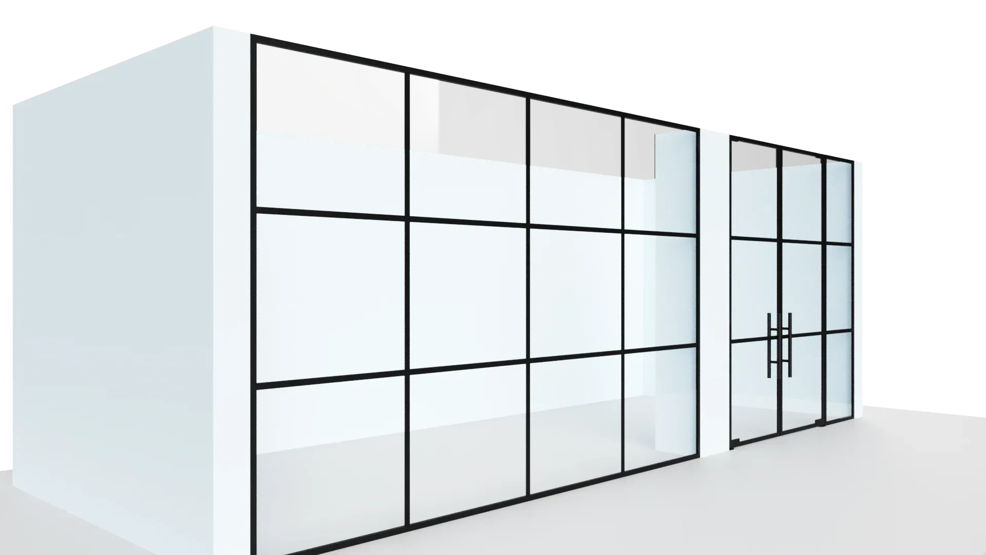 Elegant glass and mirror cabinet perfect for home or office decor.