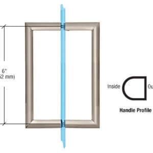 High-quality crystal glass mirror with ergonomic handle profile.