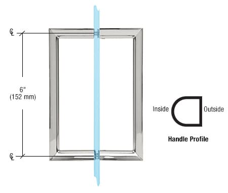 High-quality clear glass with sleek handle profile for windows or doors.