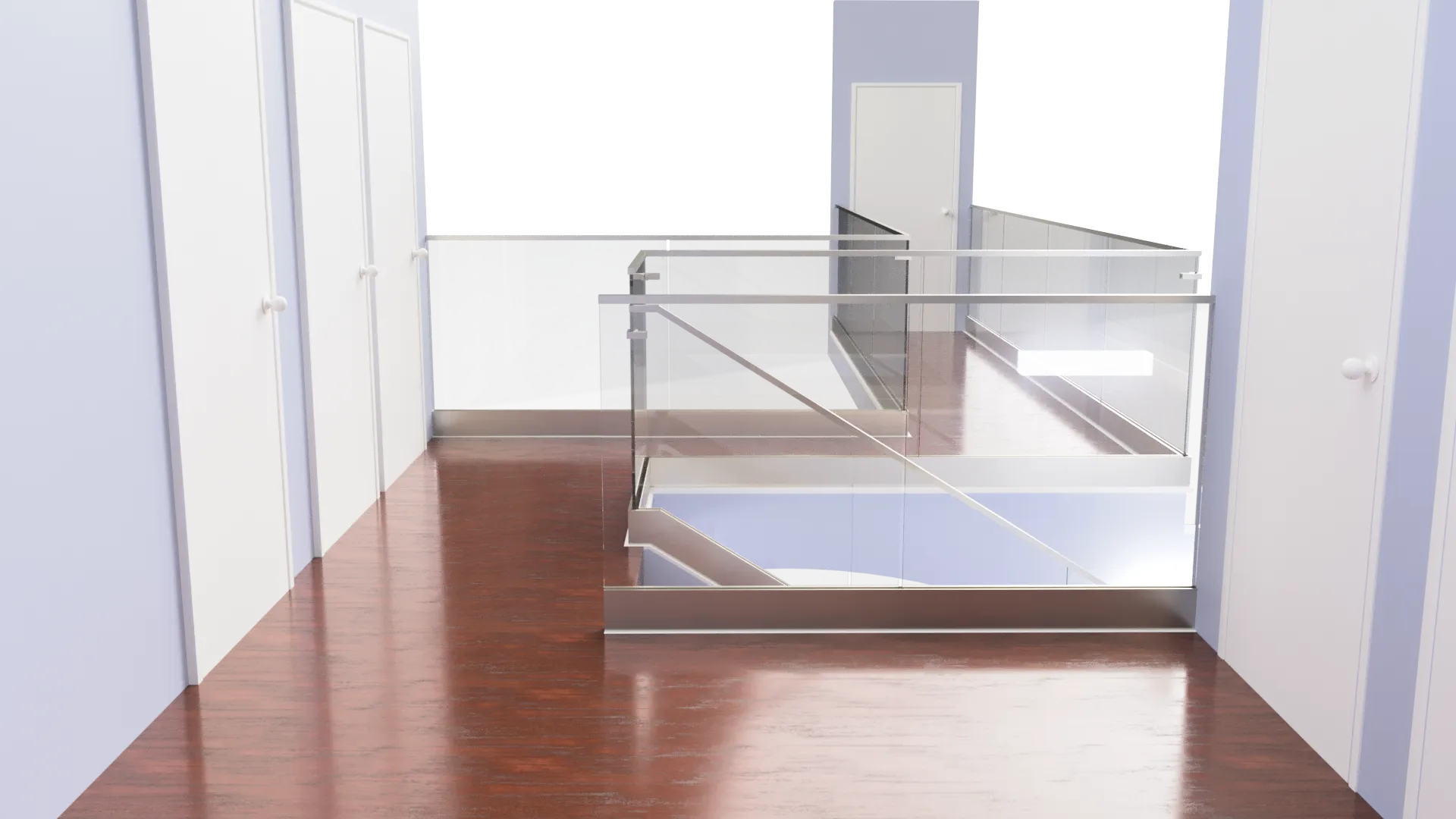High-quality glass balcony railing with sleek metal framing for modern safety.