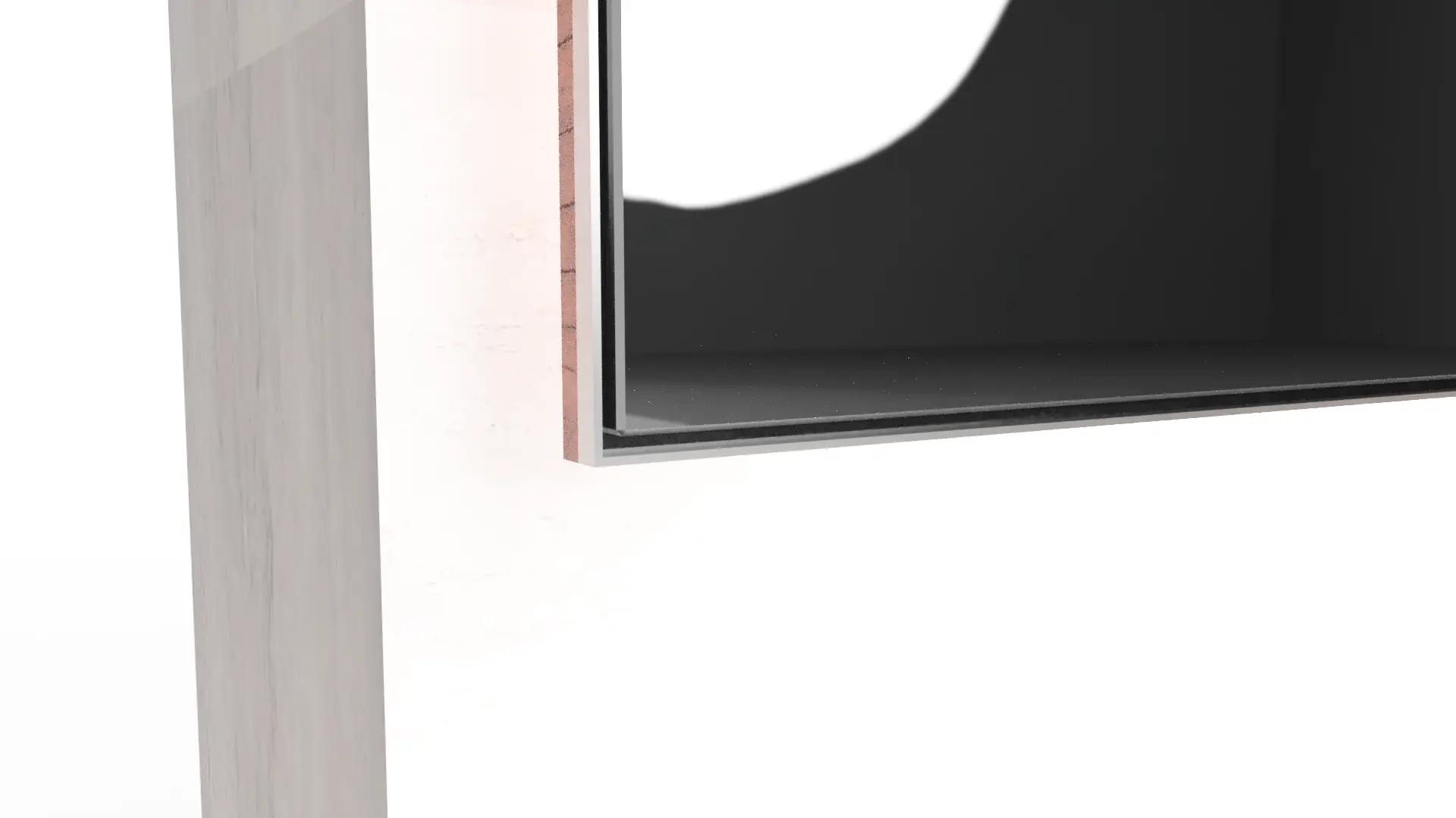 High-quality crystal glass mirror with sleek frame for modern interior decor.