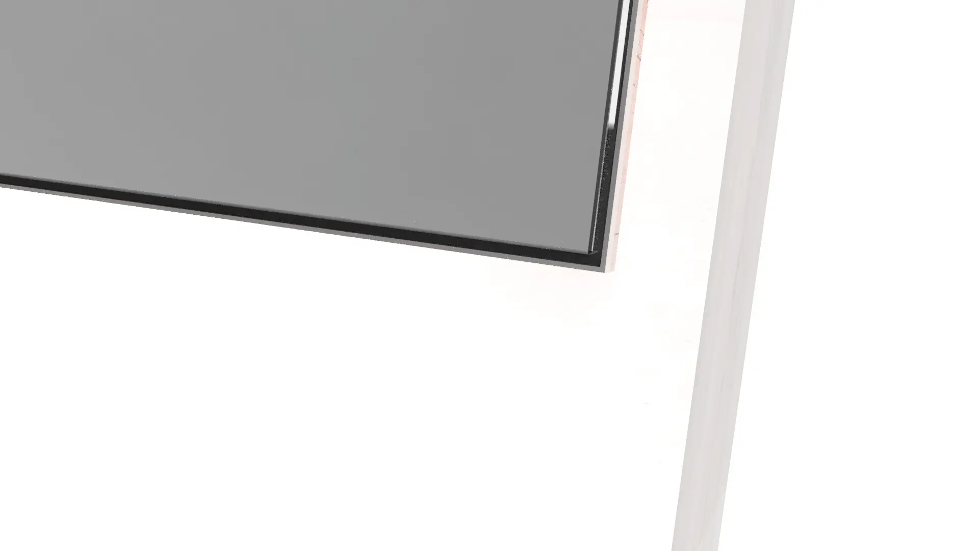 High-quality glass mirror with sleek frame, perfect for home or office spaces.