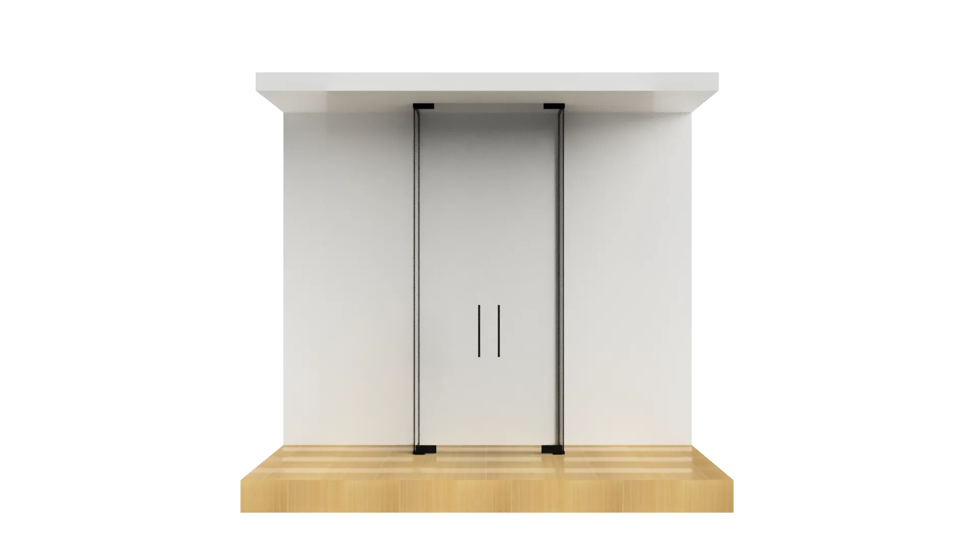 High-quality glass shower door with sleek black hardware installation for modern bathrooms.