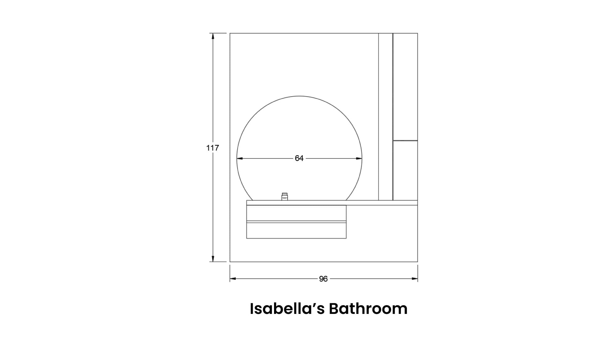 Clear glass mirror with sleek design for home or commercial bathrooms.