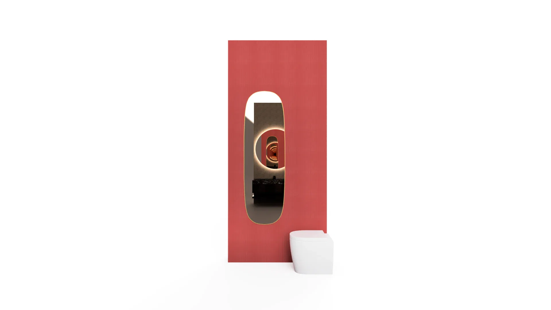 Reflective glass mirror with sleek frame, ideal for contemporary home or office decor, enhancing space appearance.