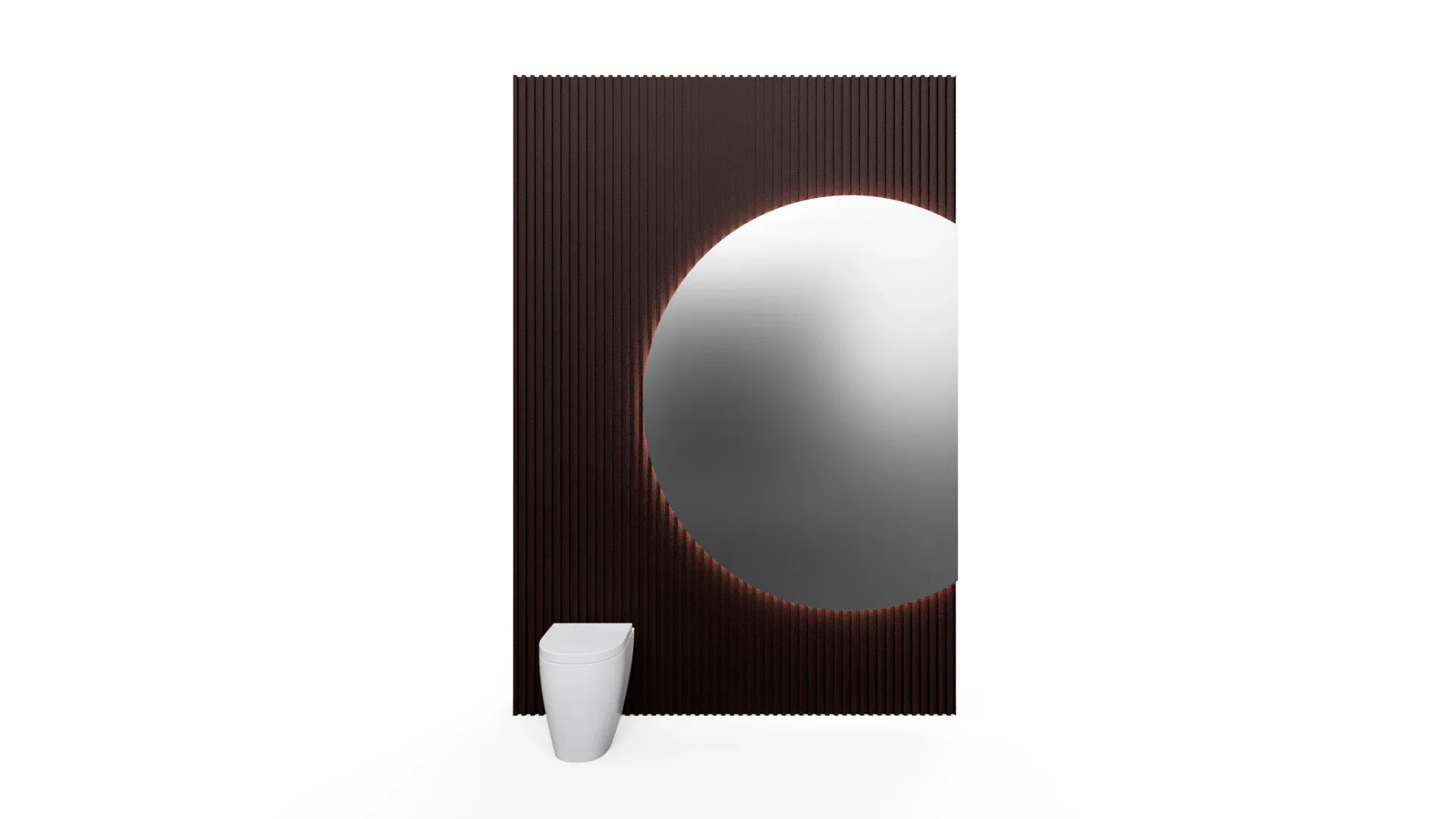 Stylish mirror with sleek wooden frame and built-in lighting, ideal for contemporary home decor.