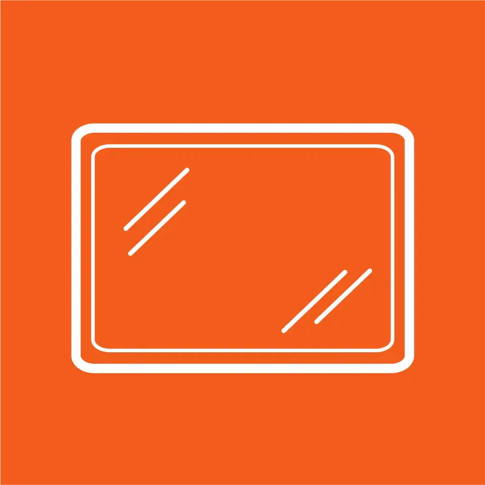 High-quality mirror glass for residential and commercial spaces.