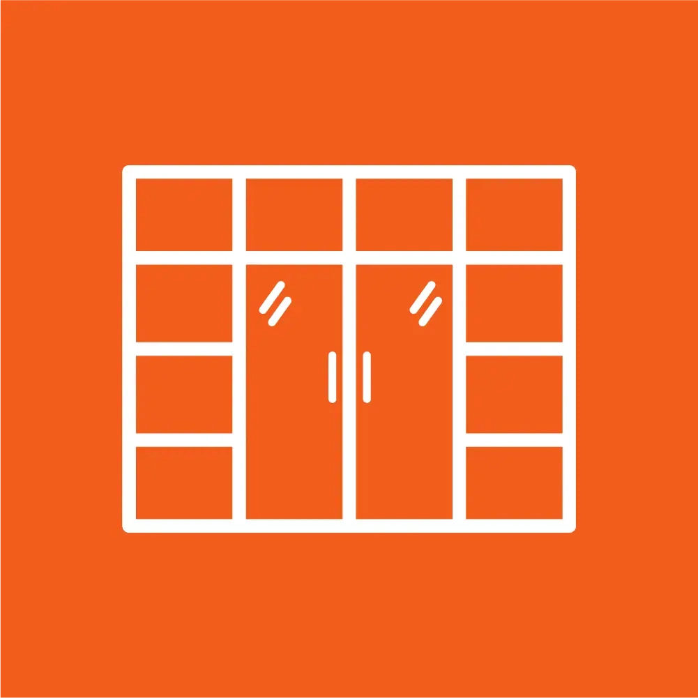 Stylish glass cabinet with mirrored doors, ideal for modern home decor, showcasing transparency and elegance.