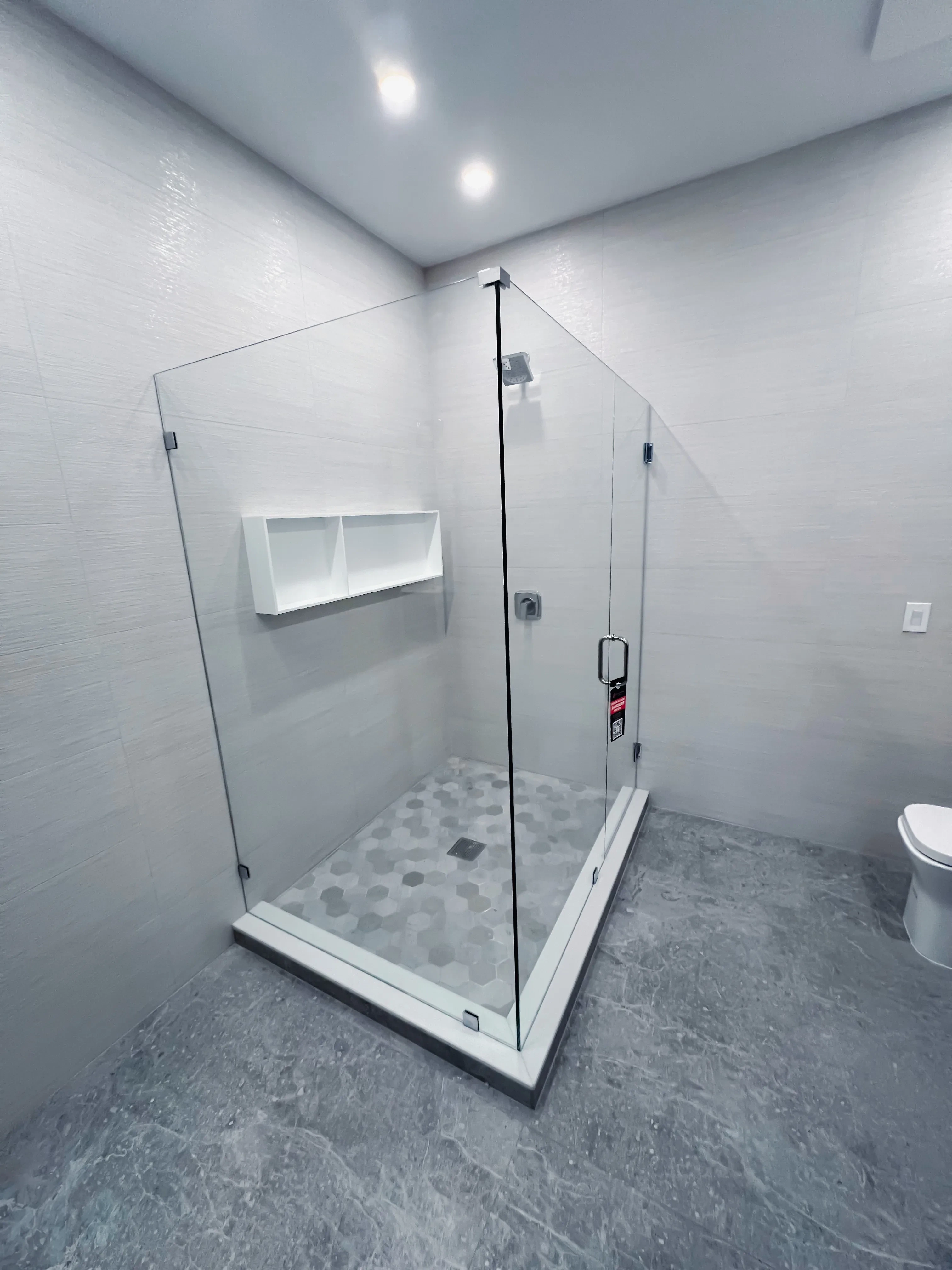 Shower Door 3/8” Clear Monolithic Tempered Glass