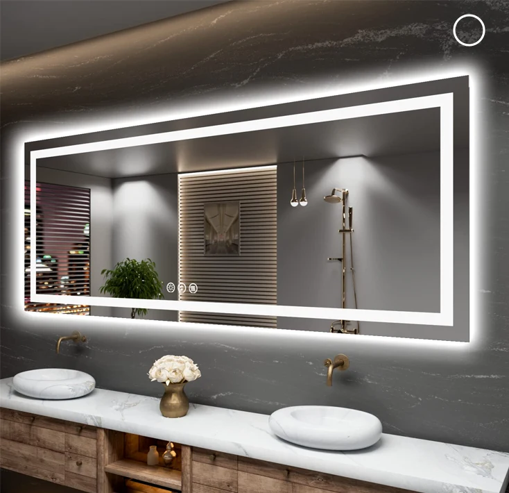 Luxury LED Bathroom Mirror with Frame.