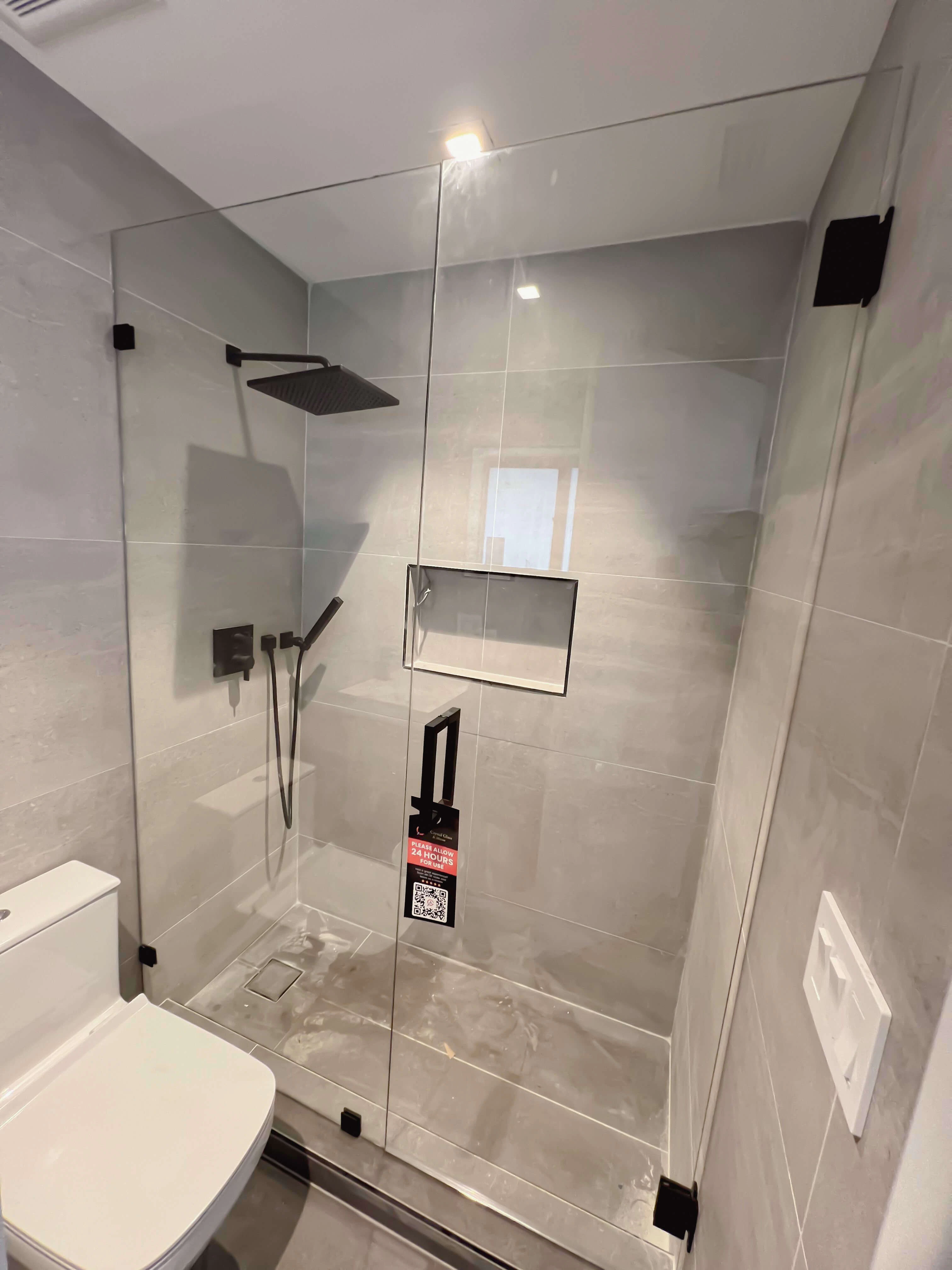 Door and Panel Shower 3/8” Clear Monolithic Tempered Glass