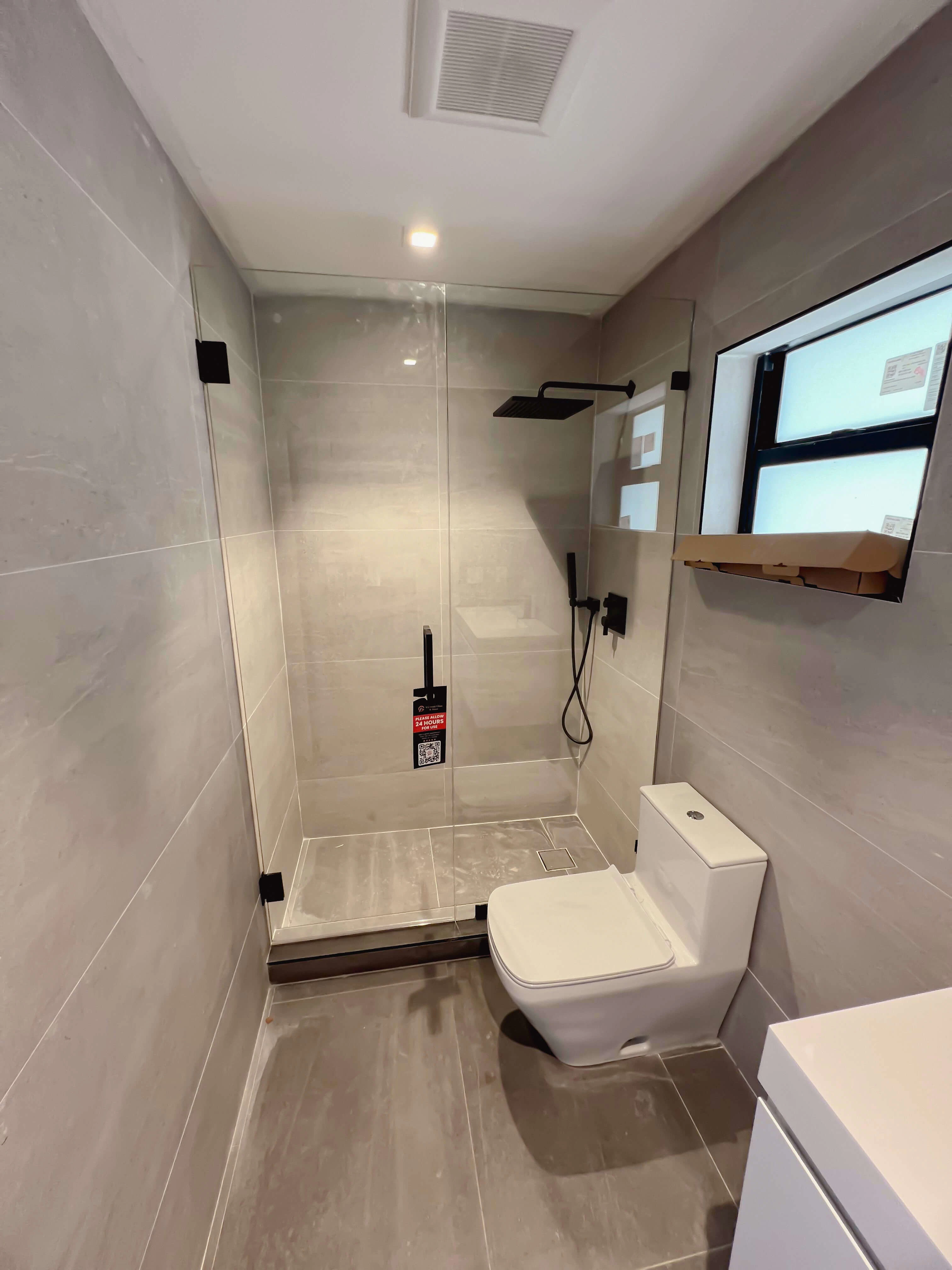 Door and Panel Shower 3/8” Clear Monolithic Tempered Glass