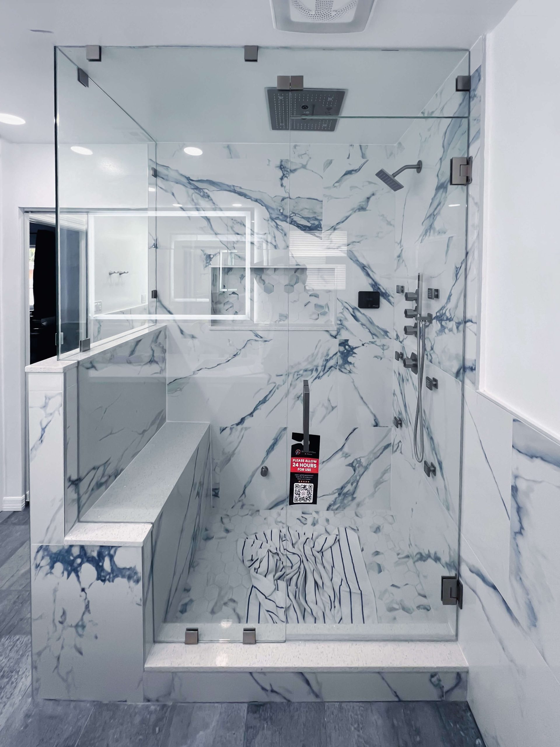 90 Degree Angle Shower in Royal Residence