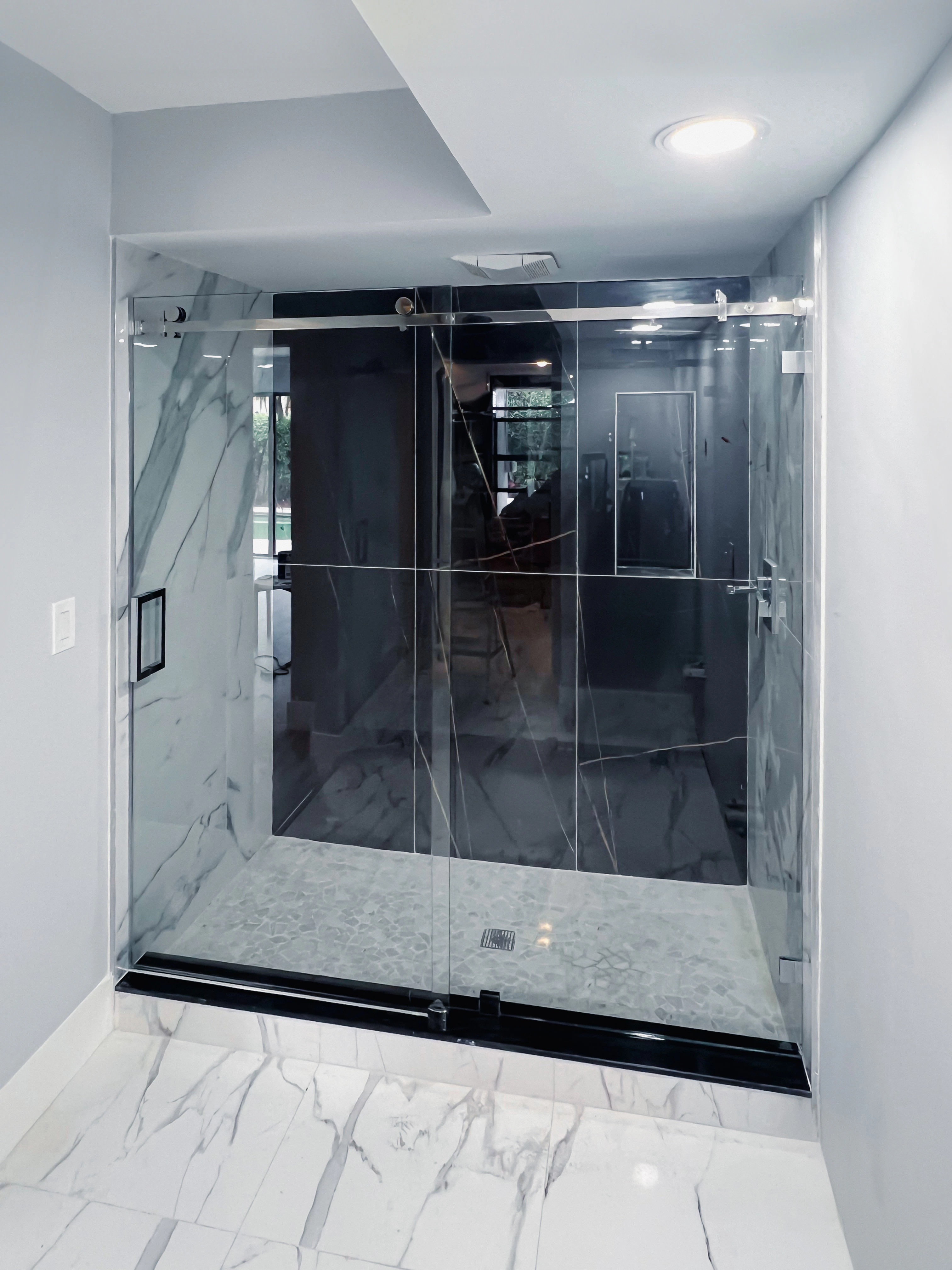 Serenity Shower 3/8” Clear Monolithic Tempered Glass