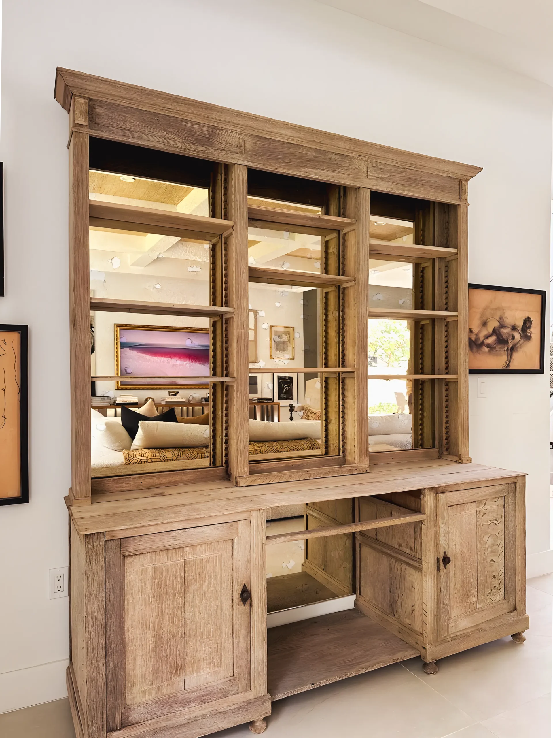 Antique Mirror in Silver Beach Residence