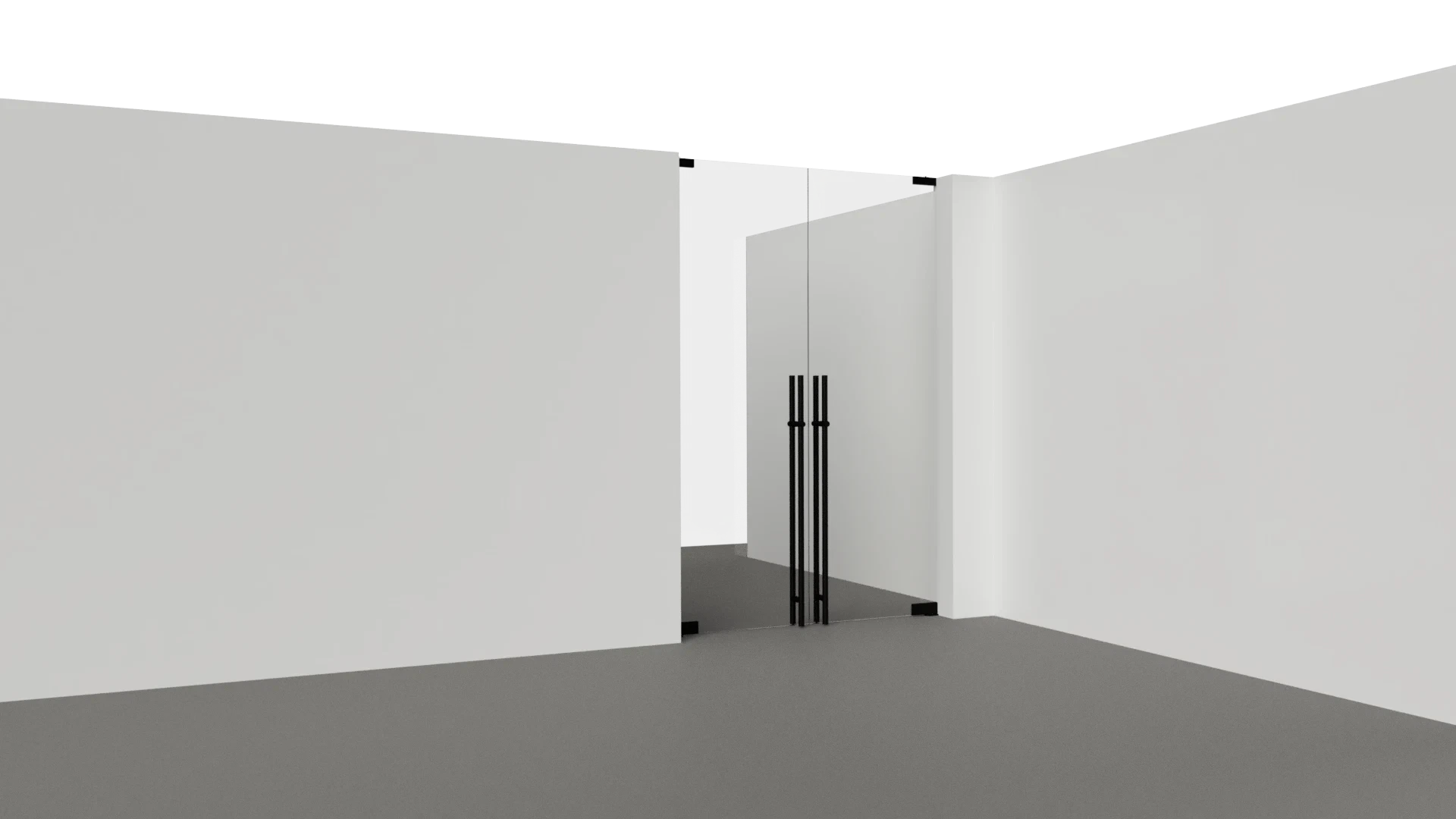 Modern glass door with sleek mirror details perfect for contemporary homes and offices.