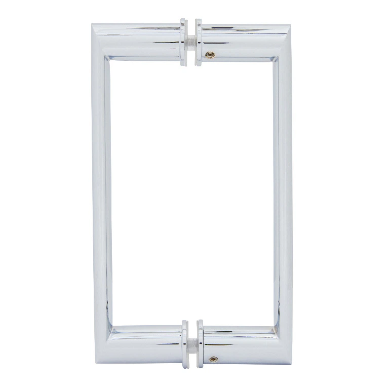 Shiny chrome glass frame with secure mounting hardware. Perfect for mirrors or decorative glass accents.