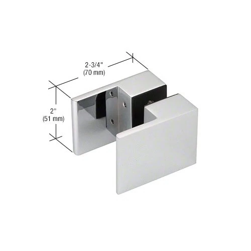 High-quality glass door lock, 2-inch width, 2-3/4 inch height, perfect for glass shower doors.