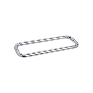 Stainless steel glass door handle for elegant, durable design.