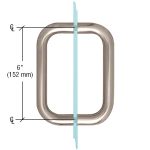 Durable stainless steel glass handle, 6-inch length for cabinets and furniture, stylish and functional.