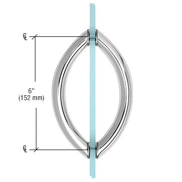 High-quality glass and mirror door handle with sleek stainless steel accents.