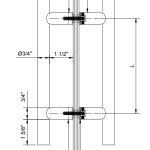 High-quality glass mirror support hardware with secure fixed and active supports. Perfect for home or commercial use.