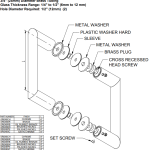 High-quality brass tubing and washers for durable mirror fixtures.