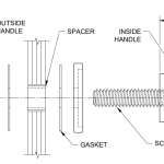 High-quality glass and metal mounting hardware for mirrors and displays.