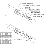 High-quality glass mirror hardware components.
