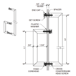 High-quality glass and mirror installation components.