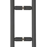 Black glass and mirror handle for doors and furniture. High-quality, stylish design for enhanced home decor.