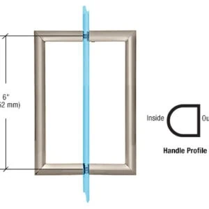 High-quality crystal glass mirror with ergonomic handle profile.