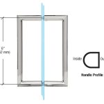 High-quality clear glass with sleek handle profile for windows or doors.