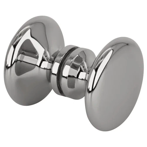 High-quality chrome glass door knob for stylish home decor.