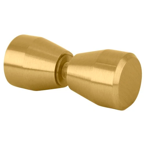 Brass door handle for glass doors, sleek and stylish design.