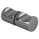 High-quality chrome mirror clip for glass door support.