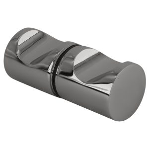 High-quality chrome mirror clip for glass door support.
