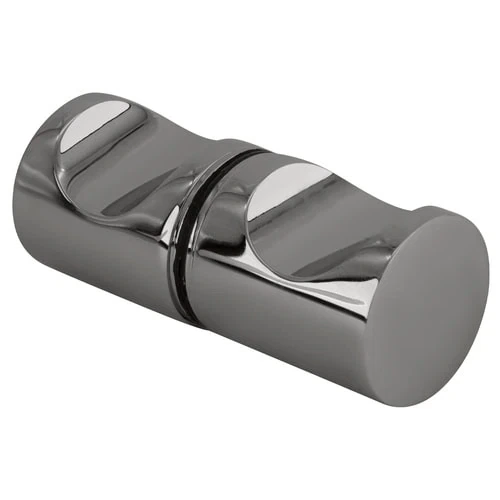 High-quality chrome mirror clip for glass door support.