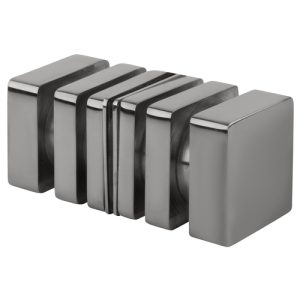 High-quality stainless steel glass clip for mirrors and glass panels.