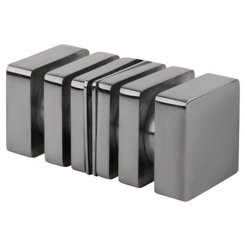 High-quality stainless steel glass clip for mirrors and glass panels.