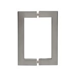 Modern stainless steel mirror frame for glass and mirror installation.