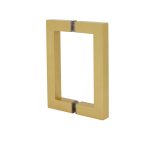 Elegant gold-finish glass door handle, perfect for stylish home and office interiors.