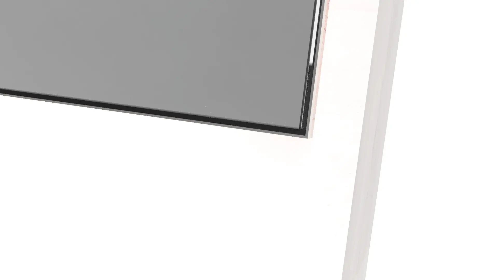 High-quality glass mirror with sleek frame, perfect for home or office spaces.