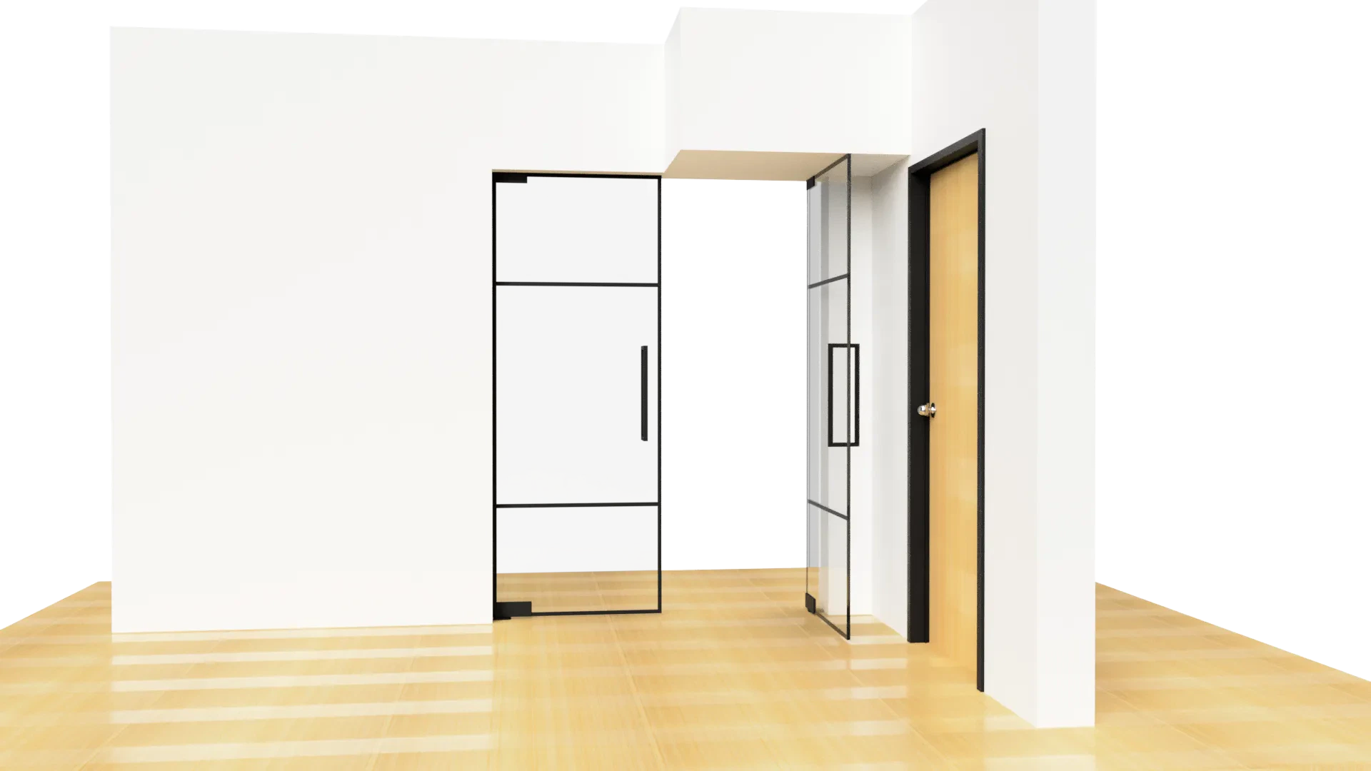 Stylish glass doors and mirrors for home or office interiors, enhancing space and aesthetics.