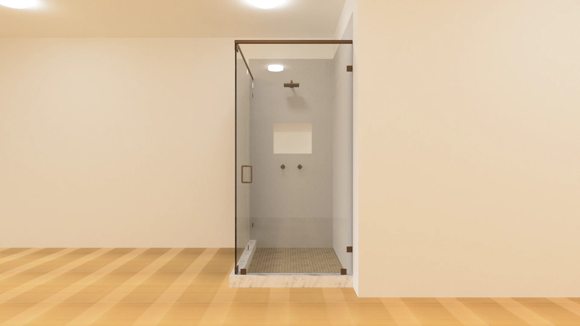 High-quality glass shower door for bathroom renovation and style.